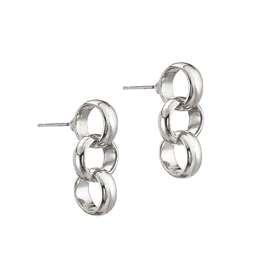 Image 715681_SIL.jpg, Product 715-681 / Price $105.00, BIKO Axel Chainlink Stud Earrings from Biko on TSC.ca's Jewellery department