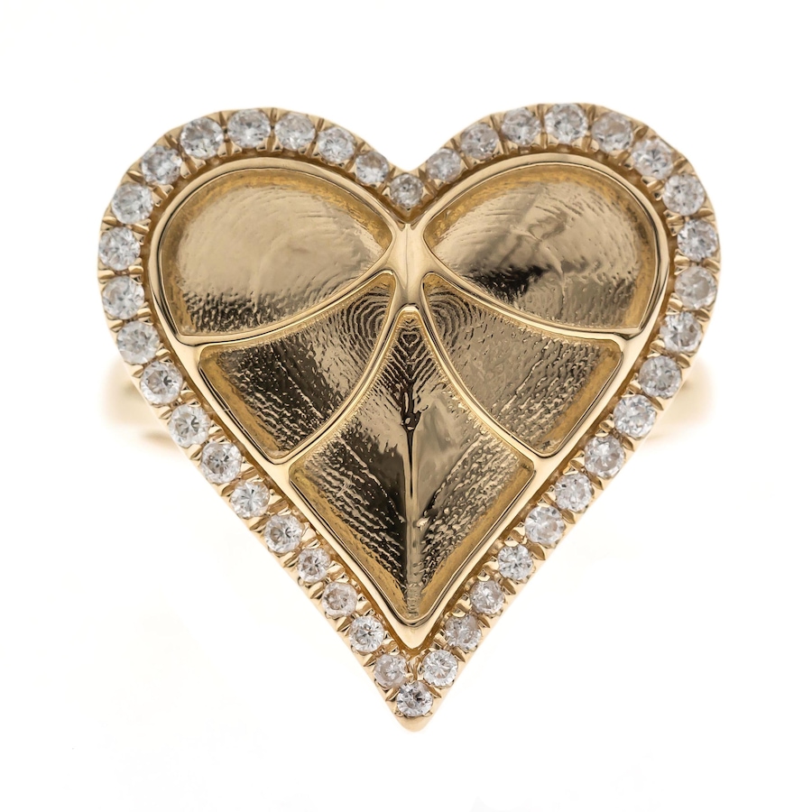 Image 715695_ALTMORE2.jpg, Product 715-695 / Price $1,539.99, Cirari 14K Yellow Gold Mother of Pearl and Diamond Heart Shape Ring from Cirari on TSC.ca's Jewellery department