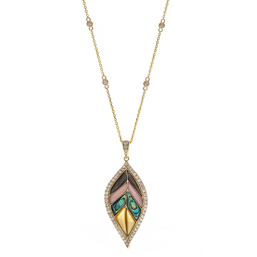 Image 715696.jpg, Product 715-696 / Price $2,439.99, Cirari 14K Yellow Gold Mother of Pearl and Diamond Pendant from Cirari on TSC.ca's Jewellery department