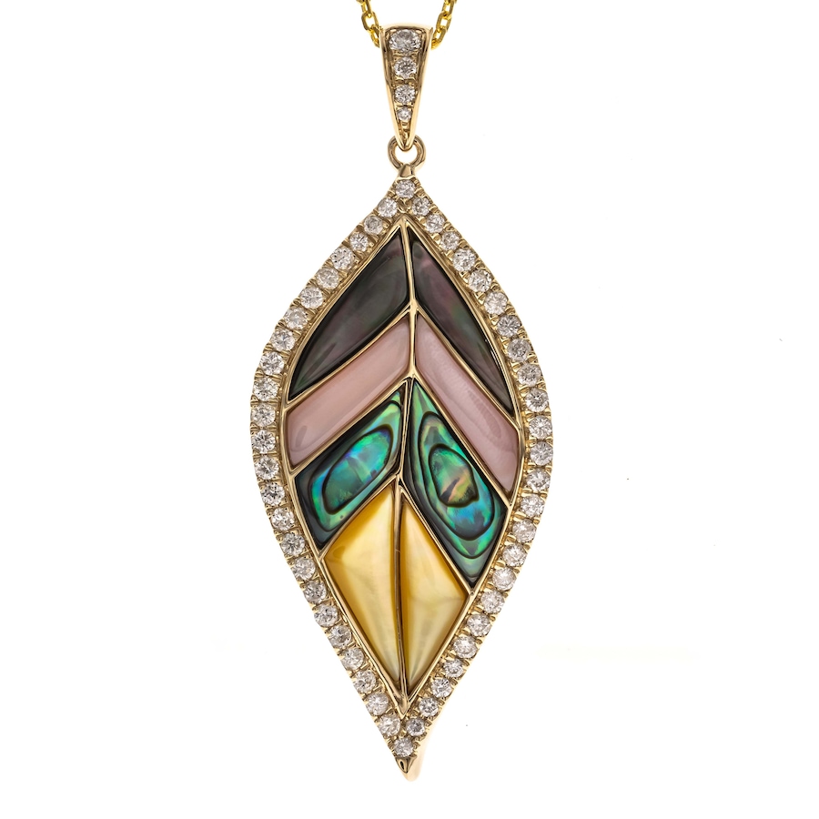 Image 715696_ALTMORE1.jpg, Product 715-696 / Price $2,439.99, Cirari 14K Yellow Gold Mother of Pearl and Diamond Pendant from Cirari on TSC.ca's Jewellery department