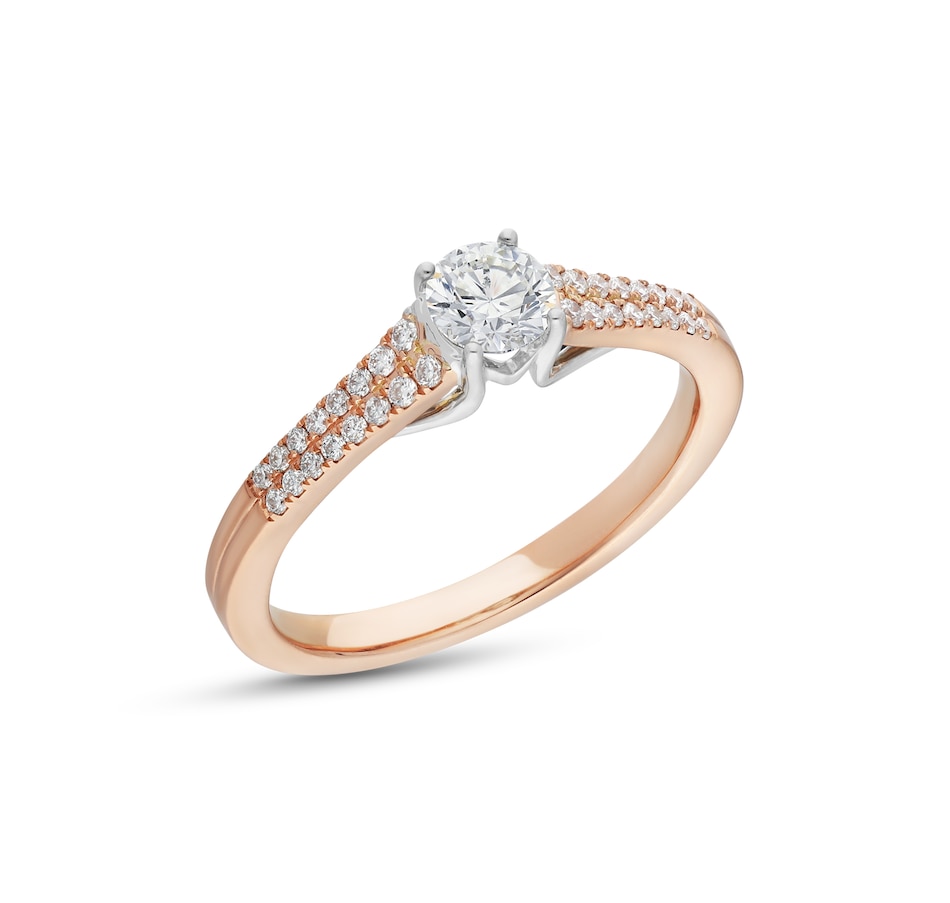 Jewellery - Rings - Solitaire - Canadian Dreams 14K Rose Gold 0.58 ctw  Canadian Diamond Solataire Ring - Online Shopping for Canadians