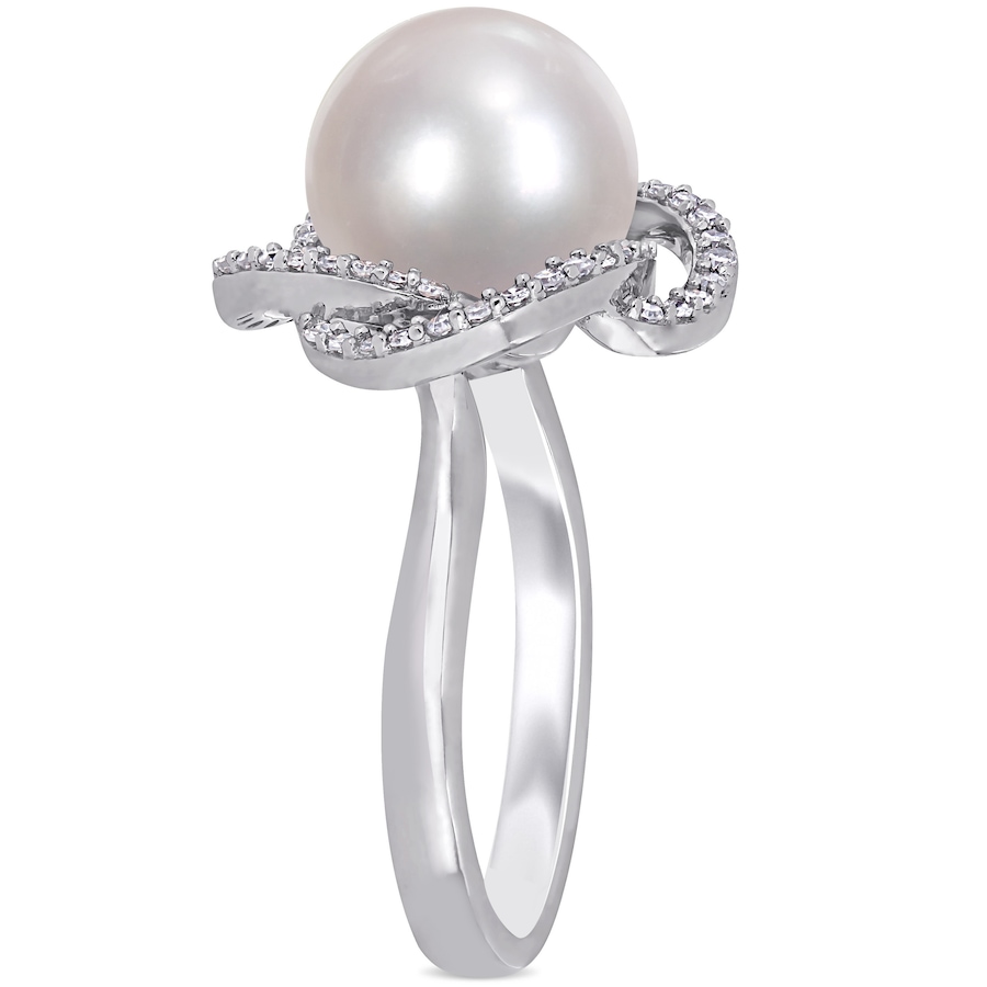 Image 715799_ALTMORE1.jpg, Product 715-799 / Price $1,599.99, Amour Pearls 14K White Gold Cultured Freshwater Pearl And Diamond Swirl Ring from Amour Pearls on TSC.ca's Jewellery department