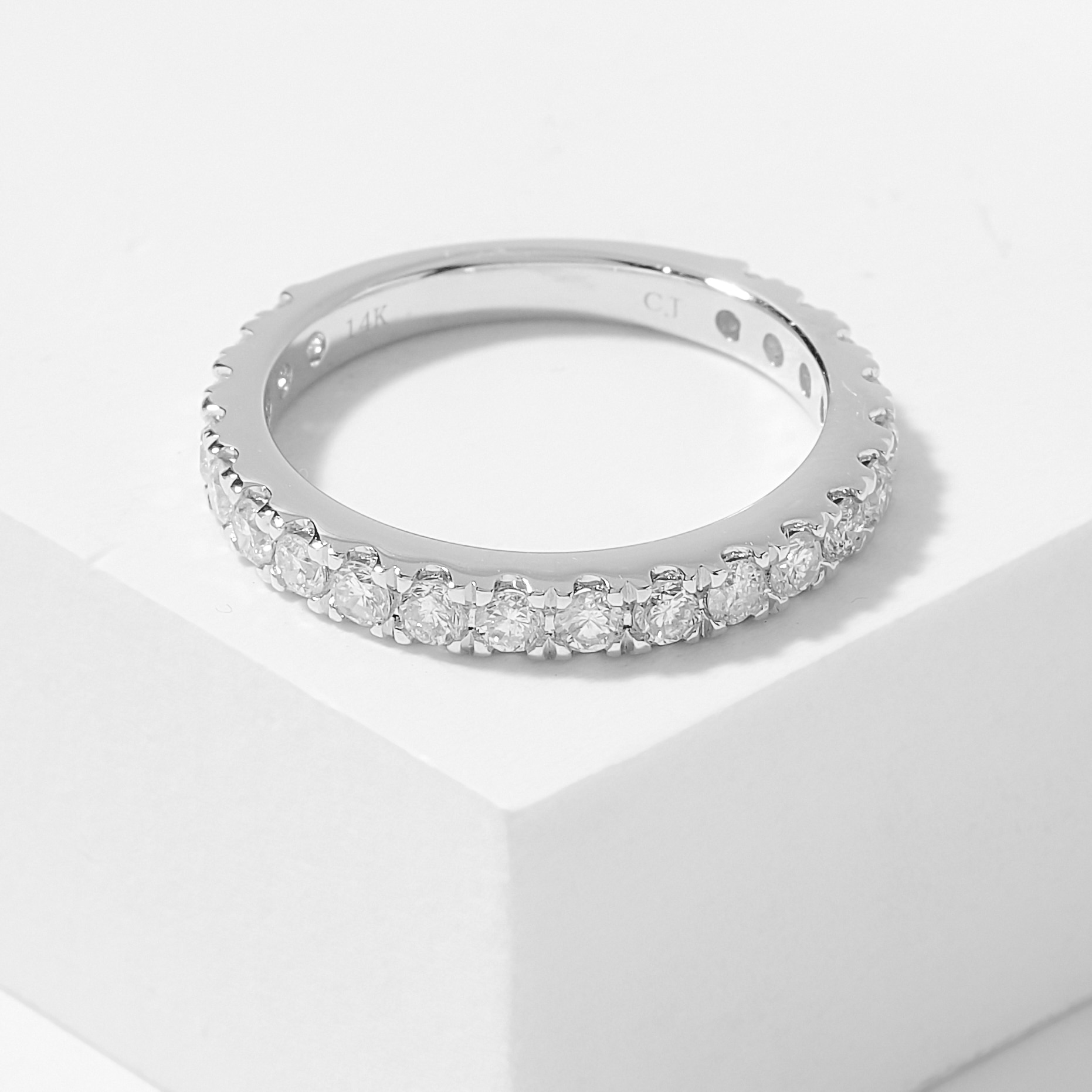 stackable diamond rings 14k white gold        
        <figure class=