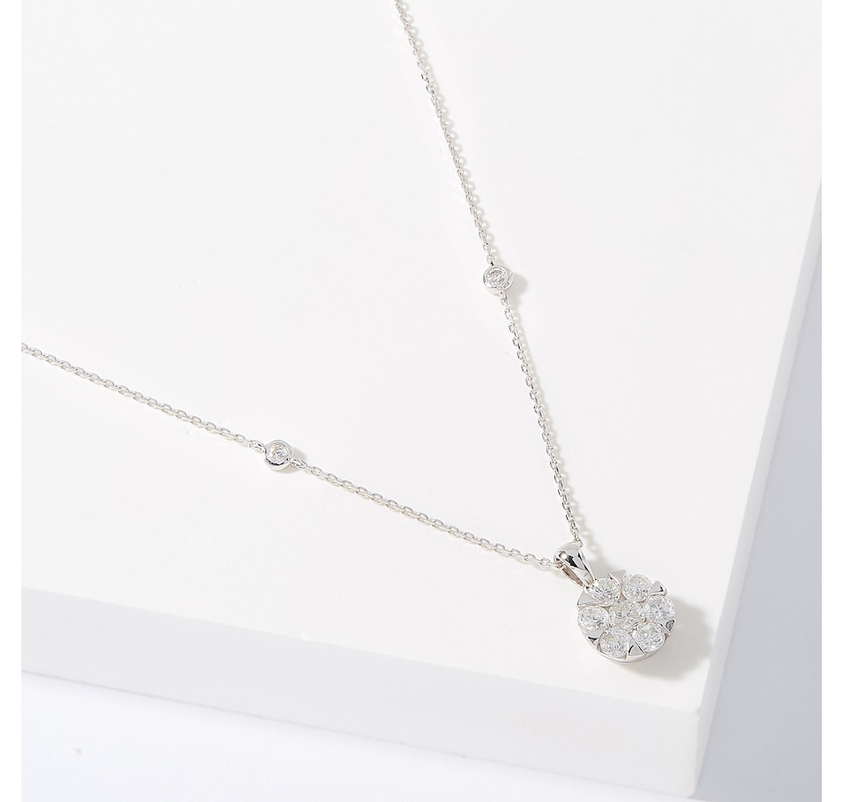 Image 715829.jpg, Product 715-829 / Price $3,199.99, 14K White Gold Diamond Round Shape Pendant Necklace from Diamond Show on TSC.ca's Jewellery department