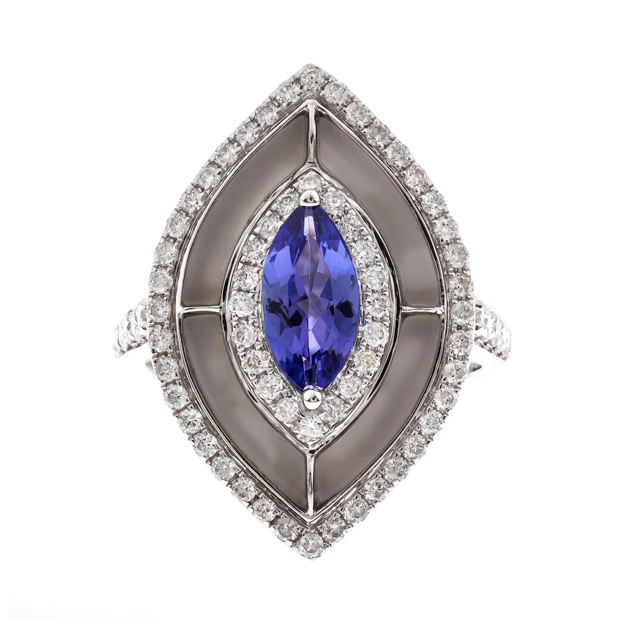 Image 715862.jpg, Product 715-862 / Price $2,699.99, Cirari 14K White Gold Tanzanite, Mother Of Pearl, and Diamond Ring from Cirari on TSC.ca's Jewellery department