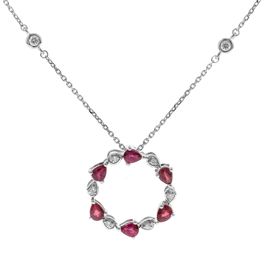 Image 715877.jpg, Product 715-877 / Price $1,129.99, Cirari 14K White Gold Ruby and Diamond Pendant With Chain from Cirari on TSC.ca's Jewellery department