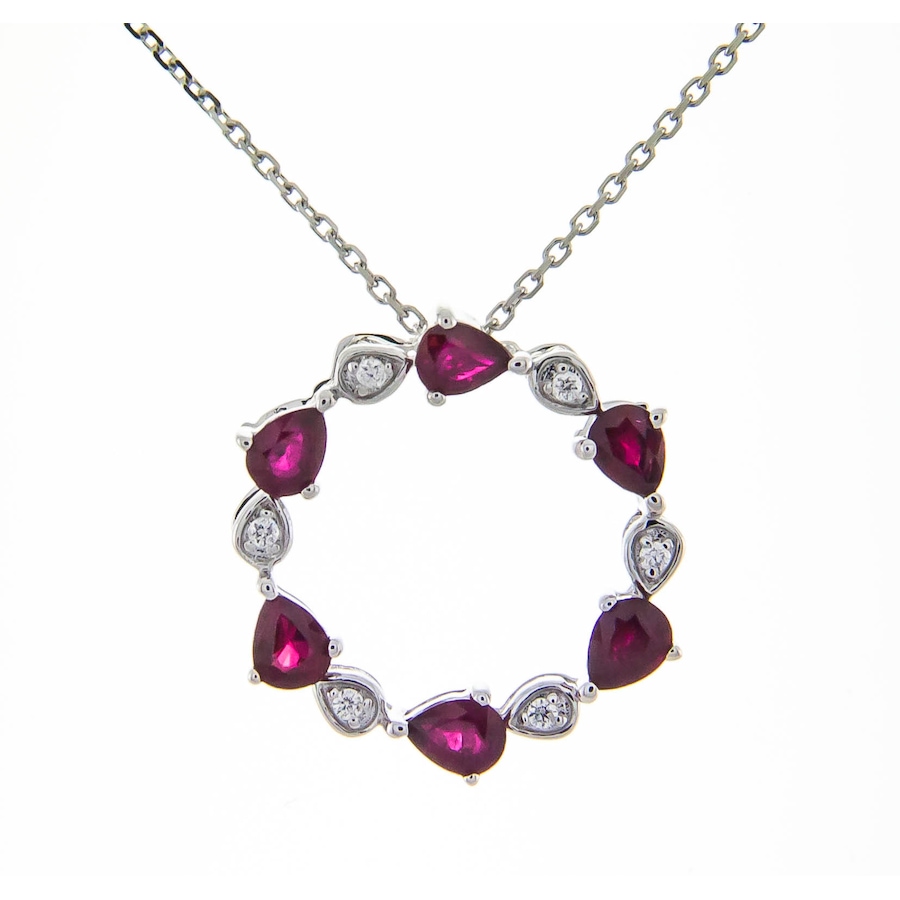Image 715877_ALTMORE1.jpg, Product 715-877 / Price $1,129.99, Cirari 14K White Gold Ruby and Diamond Pendant With Chain from Cirari on TSC.ca's Jewellery department