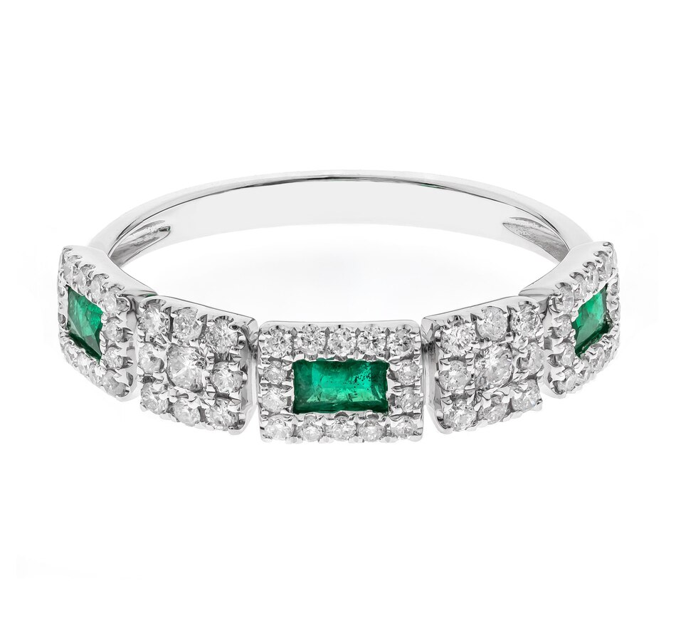 Jewellery - Rings - Cirari 14K White Gold Emerald and Diamond Ring ...