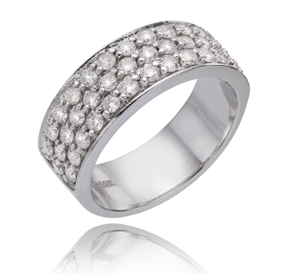 Image 715902.jpg, Product 715-902 / Price $1,895.00, 14KT White Gold 3-Row Half Eternity Band, 1.00 Carat of Diamonds from The Vault on TSC.ca's Jewellery department