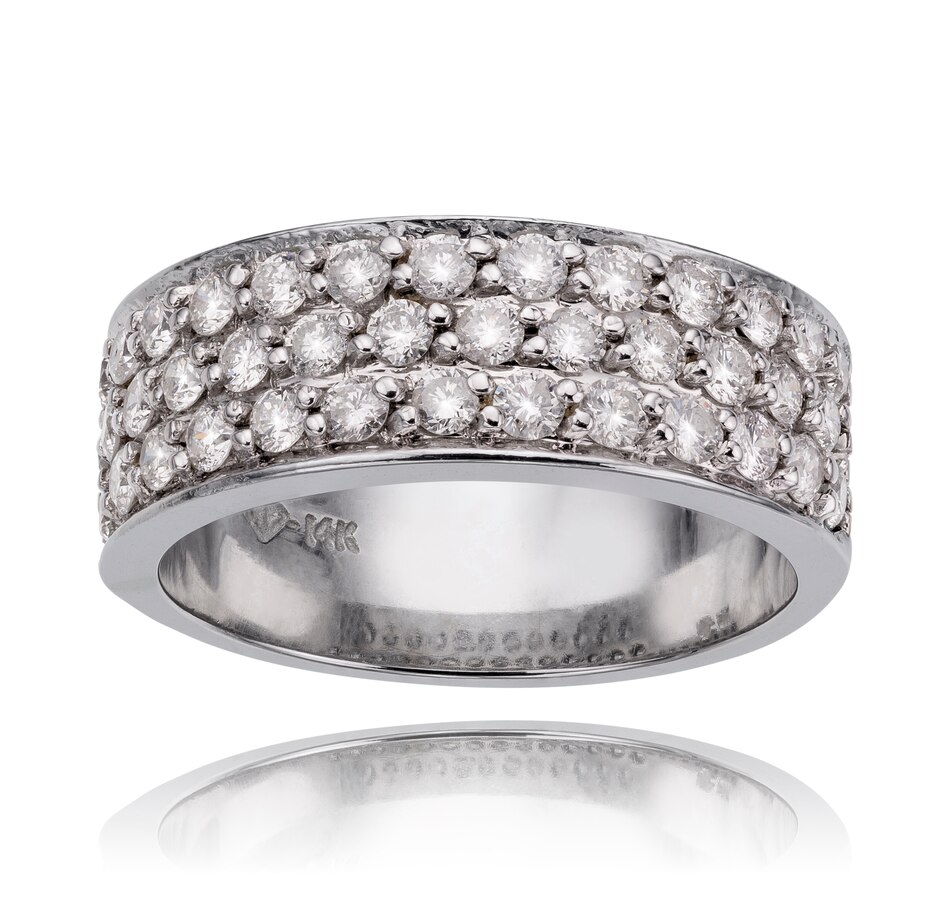 Image 715902_ALTMORE1.jpg, Product 715-902 / Price $1,895.00, 14KT White Gold 3-Row Half Eternity Band, 1.00 Carat of Diamonds from The Vault on TSC.ca's Jewellery department
