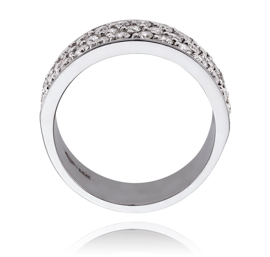 Image 715902_ALTMORE2.jpg, Product 715-902 / Price $1,895.00, 14KT White Gold 3-Row Half Eternity Band, 1.00 Carat of Diamonds from The Vault on TSC.ca's Jewellery department