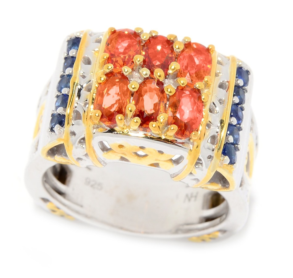 Image 715957.jpg, Product 715-957 / Price $349.99, Gems En Vogue Palladium Silver Orange And Blue Sapphire Ring from Gems En Vogue on TSC.ca's Jewellery department