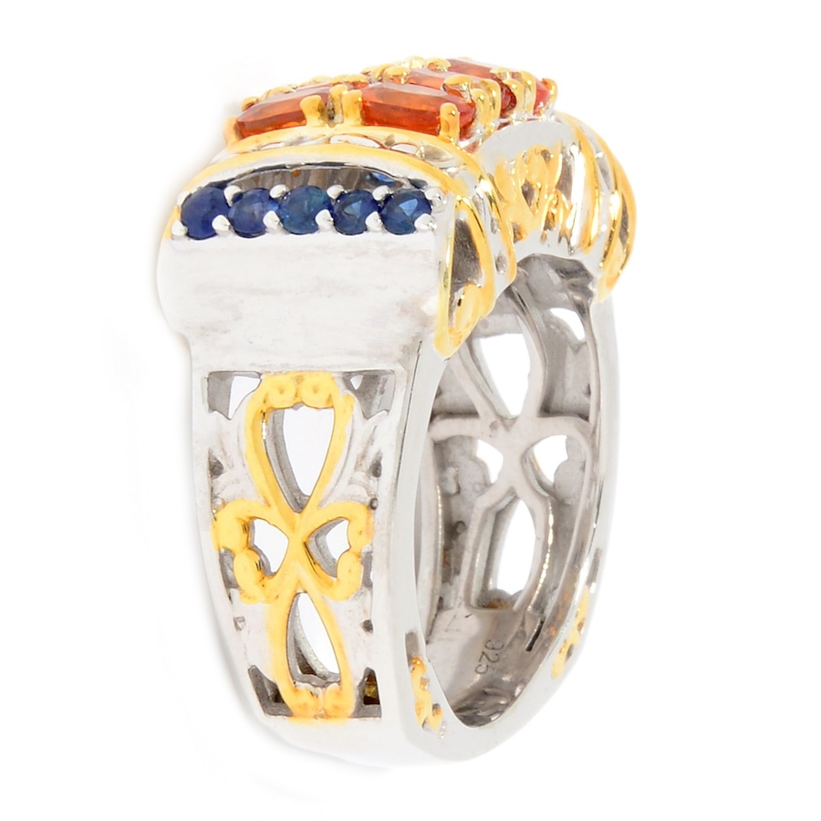 Image 715957_ALTMORE1.jpg, Product 715-957 / Price $199.99, Gems En Vogue Palladium Silver Orange And Blue Sapphire Ring from Gems En Vogue on TSC.ca's Jewellery department