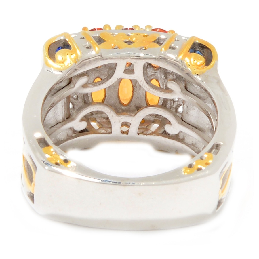 Image 715957_ALTMORE2.jpg, Product 715-957 / Price $199.99, Gems En Vogue Palladium Silver Orange And Blue Sapphire Ring from Gems En Vogue on TSC.ca's Jewellery department
