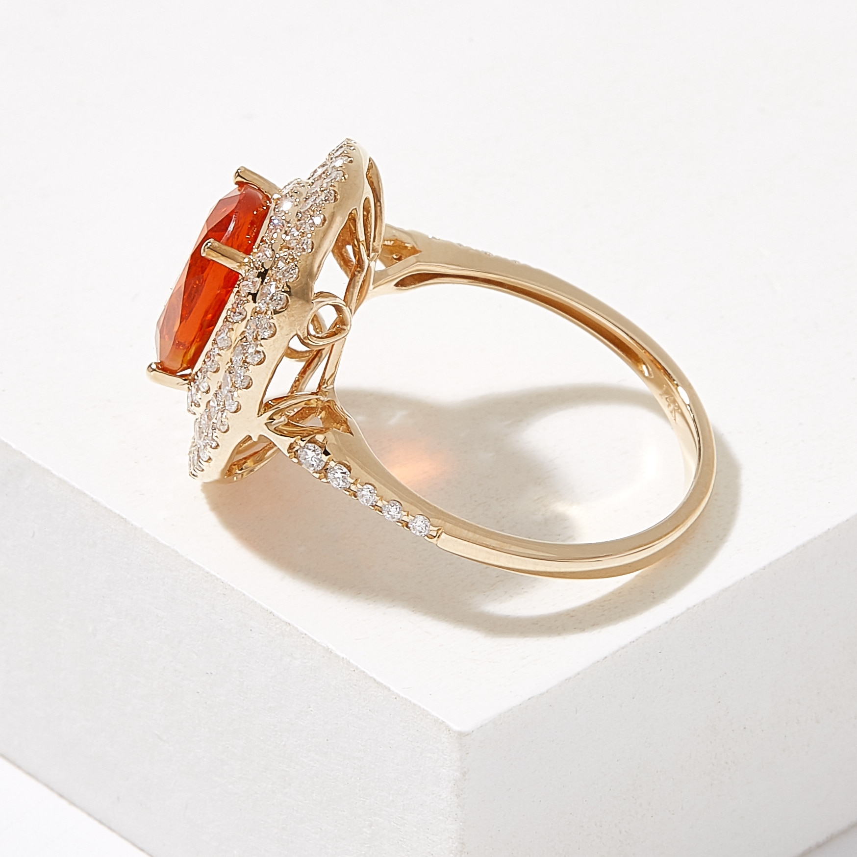 Fire hot sale opal rings