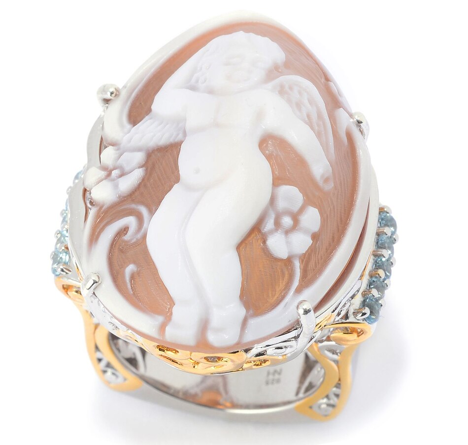 Image 716033.jpg, Product 716-033 / Price $339.99, Gems En Vogue Palladium Silver High Relief Carved Cameo Ring from Gems En Vogue on TSC.ca's Jewellery department