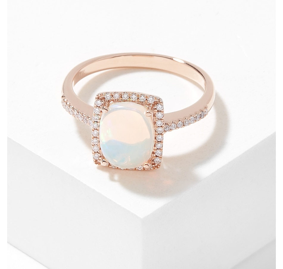 Image 716088.jpg, Product 716-088 / Price $1,299.99, Gem Creations 14K Rose Gold Ethiopian Opal Ring from Gem Creations on TSC.ca's Jewellery department