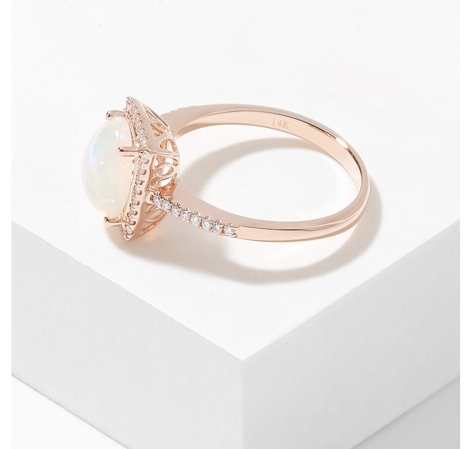 Image 716088_ALTMORE1.jpg, Product 716-088 / Price $1,299.99, Gem Creations 14K Rose Gold Ethiopian Opal Ring from Gem Creations on TSC.ca's Jewellery department