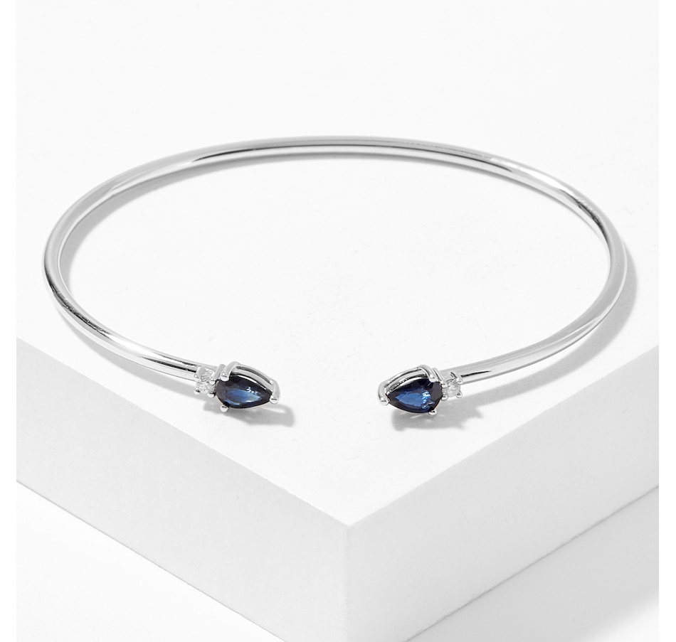 Image 716090.jpg, Product 716-090 / Price $899.99, Gem Creations 14K White Gold Blue Sapphire Bangle from Gem Creations on TSC.ca's Jewellery department