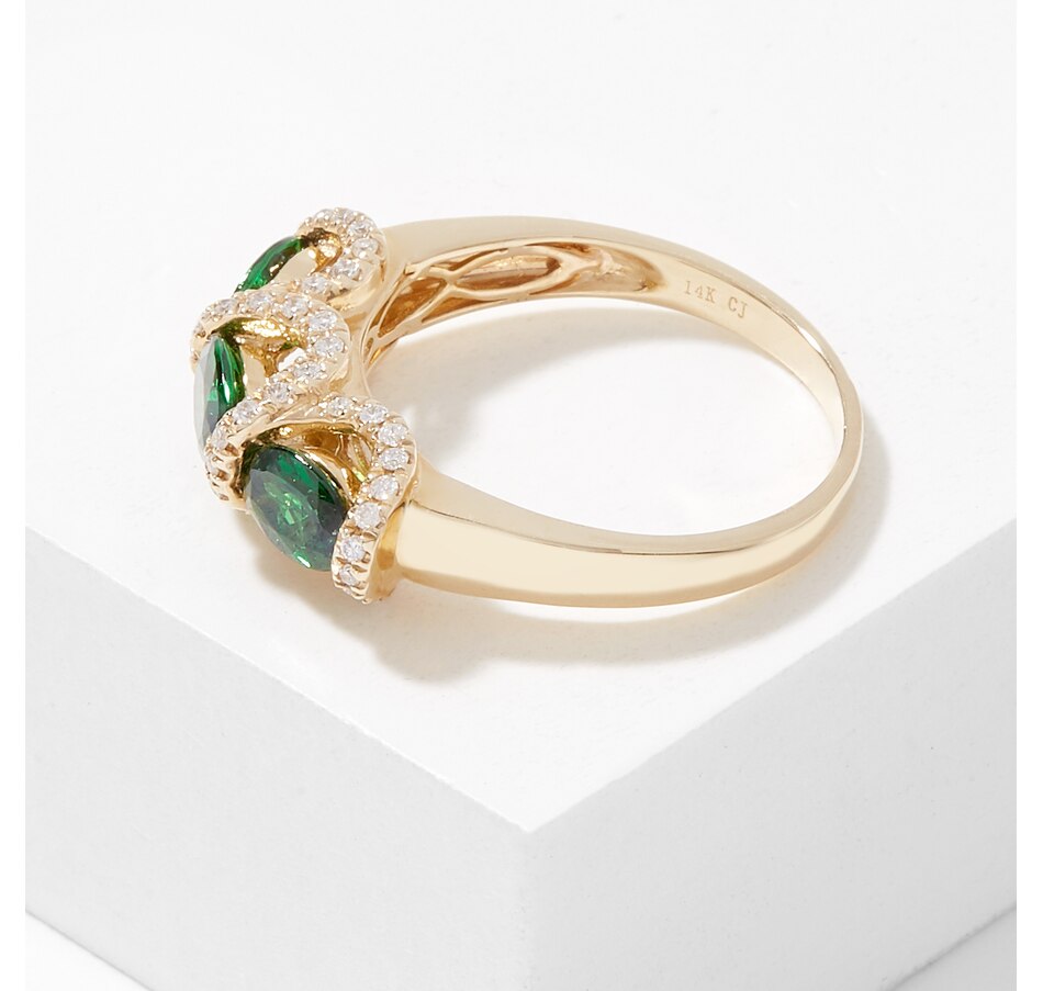 Image 716095_ALTMORE1.jpg, Product 716-095 / Price $1,699.99, Gem Creations 14K Yellow Gold Tsavorite & Diamond Ring from Best of Gems on TSC.ca's Jewellery department