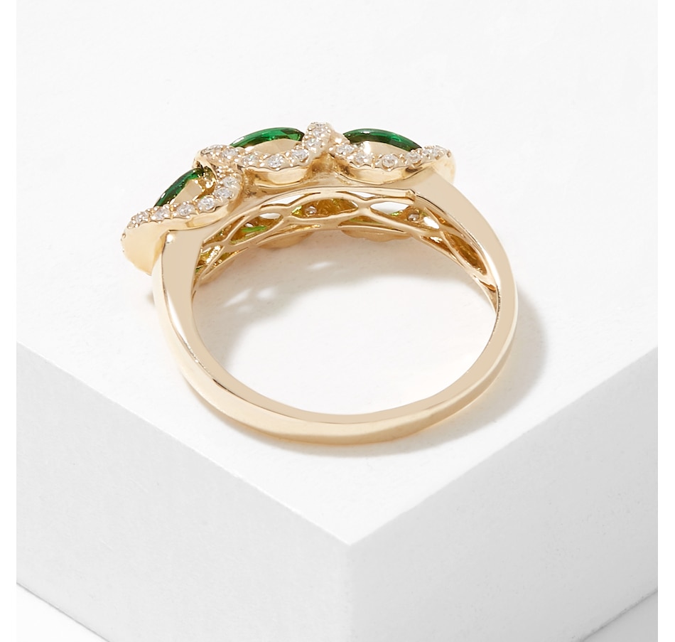 Image 716095_ALTMORE2.jpg, Product 716-095 / Price $1,699.99, Gem Creations 14K Yellow Gold Tsavorite & Diamond Ring from Best of Gems on TSC.ca's Jewellery department