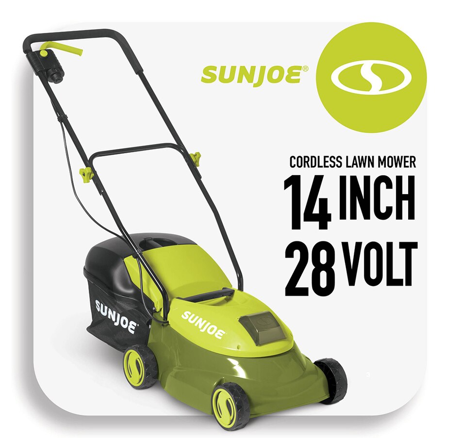 Image 716313_ALTMORE2.jpg, Product 716-313 / Price $349.99, Sun Joe 14" 28-Volt Max Lithium-Ion 4-Amp Cordless Lawn Mower with Brushless Motor from Snow Joe & Sun Joe on TSC.ca's Home & Garden department