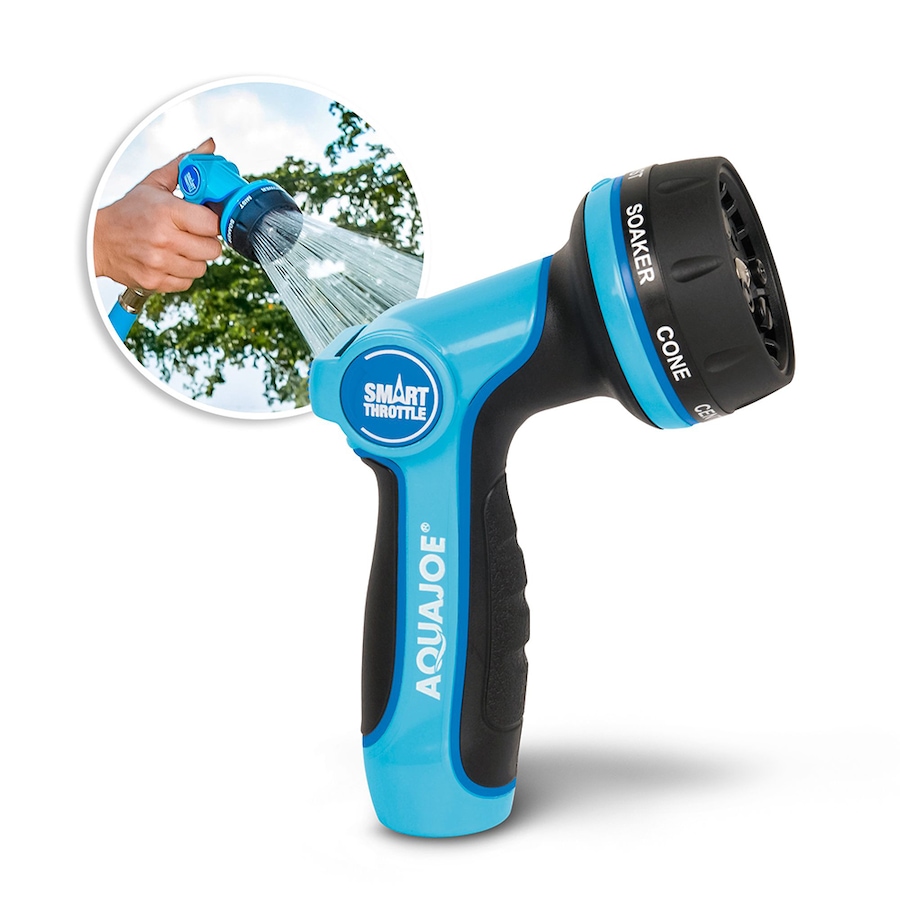 Image 716321_ALTMORE3.jpg, Product 716-321 / Price $39.99, Aqua Joe Heavy-Duty Indestructible Metal Multifunctional Adjustable Hose Nozzle with Smart Throttle from Snow Joe & Sun Joe on TSC.ca's Home & Garden department