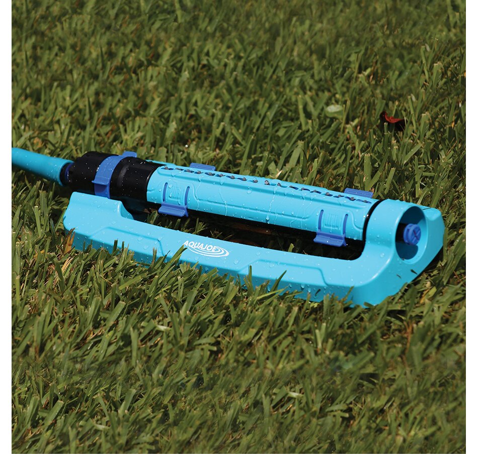 Image 716323_ALTMORE1.jpg, Product 716-323 / Price $39.99, Aqua Joe Turbo Oscillating Lawn Sprinkler (3-way oscillation; range/width/flow control; 4,500 square foot max coverage) from Snow Joe & Sun Joe on TSC.ca's Home & Garden department