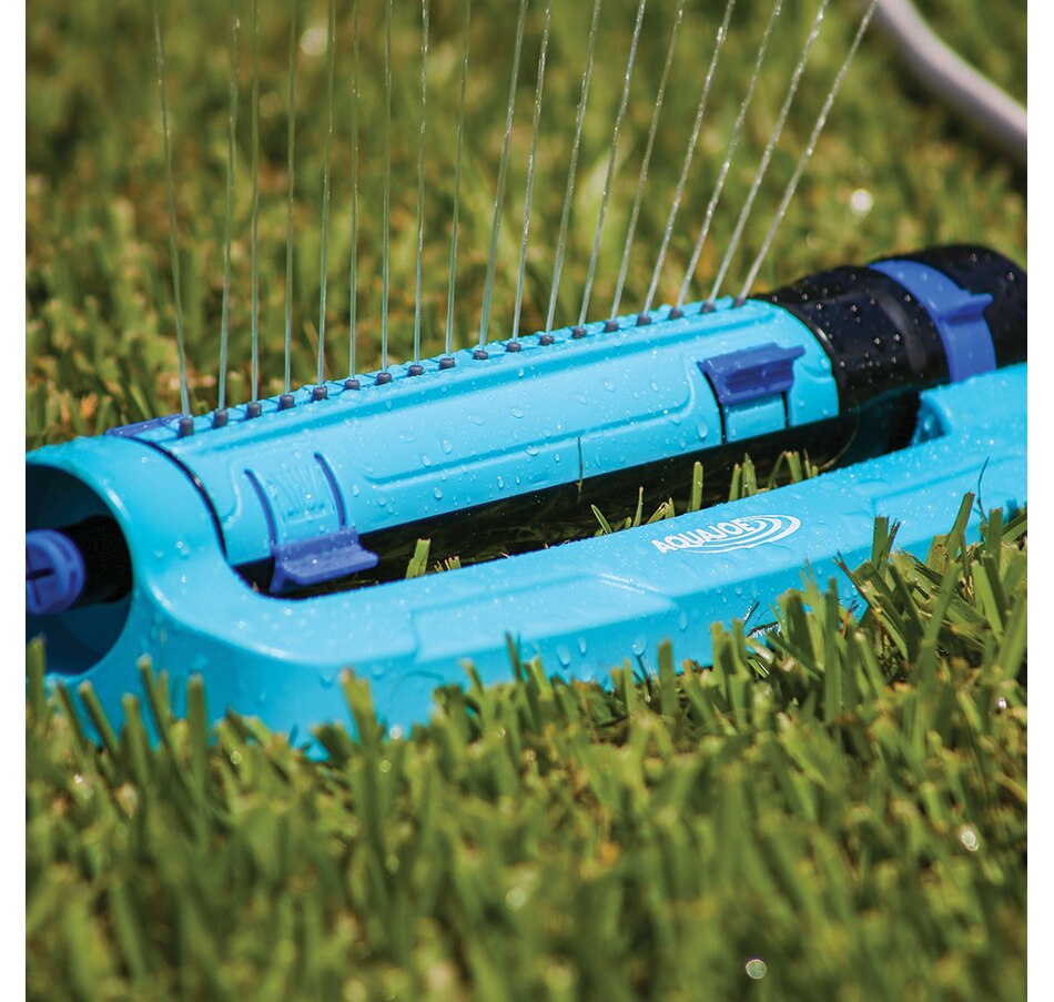 Image 716323_ALTMORE2.jpg, Product 716-323 / Price $39.99, Aqua Joe Turbo Oscillating Lawn Sprinkler (3-way oscillation; range/width/flow control; 4,500 square foot max coverage) from Snow Joe & Sun Joe on TSC.ca's Home & Garden department