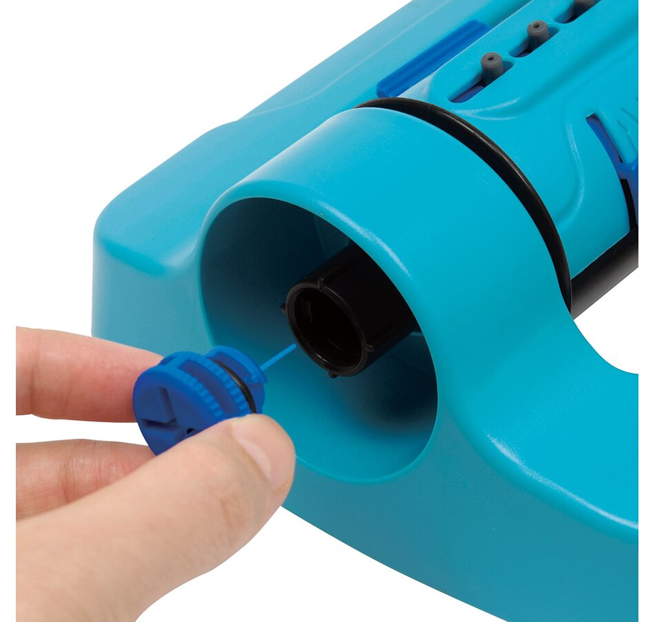 Image 716323_ALTMORE3.jpg, Product 716-323 / Price $39.99, Aqua Joe Turbo Oscillating Lawn Sprinkler (3-way oscillation; range/width/flow control; 4,500 square foot max coverage) from Snow Joe & Sun Joe on TSC.ca's Home & Garden department