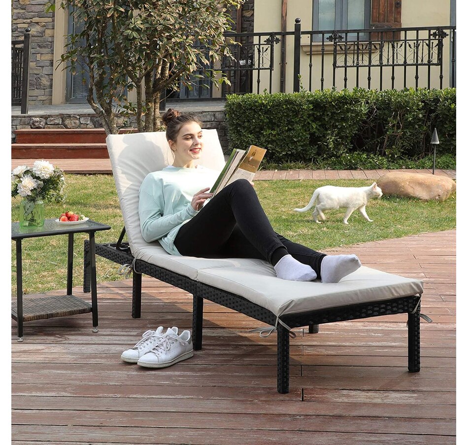 Image 716343_ALTMORE1.jpg, Product 716-343 / Price $229.99, Boutique Home Sun Lounger Chair with Reclining Backrest (beige) from Boutique Home on TSC.ca's Home & Garden department