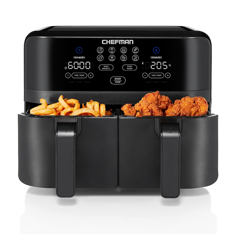 Image 716404.jpg, Product 716-404 / Price $239.99, Chefman TurboFry Touch Dual Basket Air Fryer 8.5L from Chefman on TSC.ca's Kitchen department