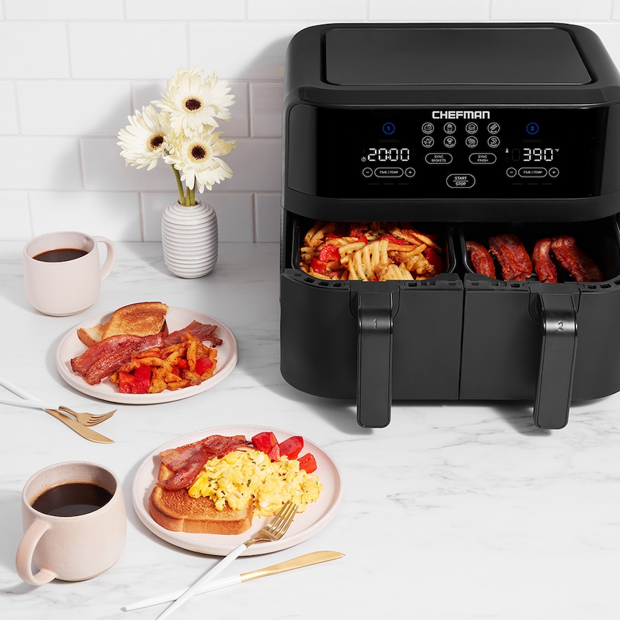Image 716404_ALTMORE6.jpg, Product 716-404 / Price $239.99, Chefman TurboFry Touch Dual Basket Air Fryer 8.5L from Chefman on TSC.ca's Kitchen department