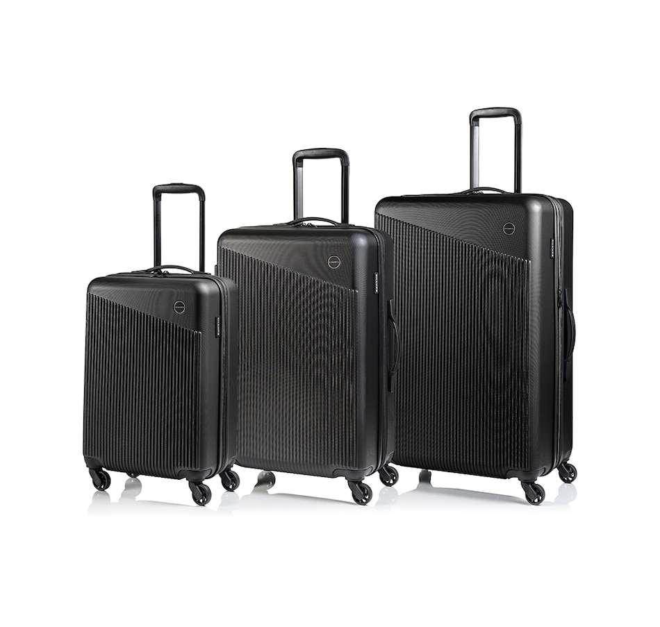 Image 716407_BLK.jpg, Product 716-407 / Price $399.99, Champs Luggage Aspen Collection 3-Piece Hard Side Spinner Expandable Luggage Set from Champs on TSC.ca's Home & Garden department