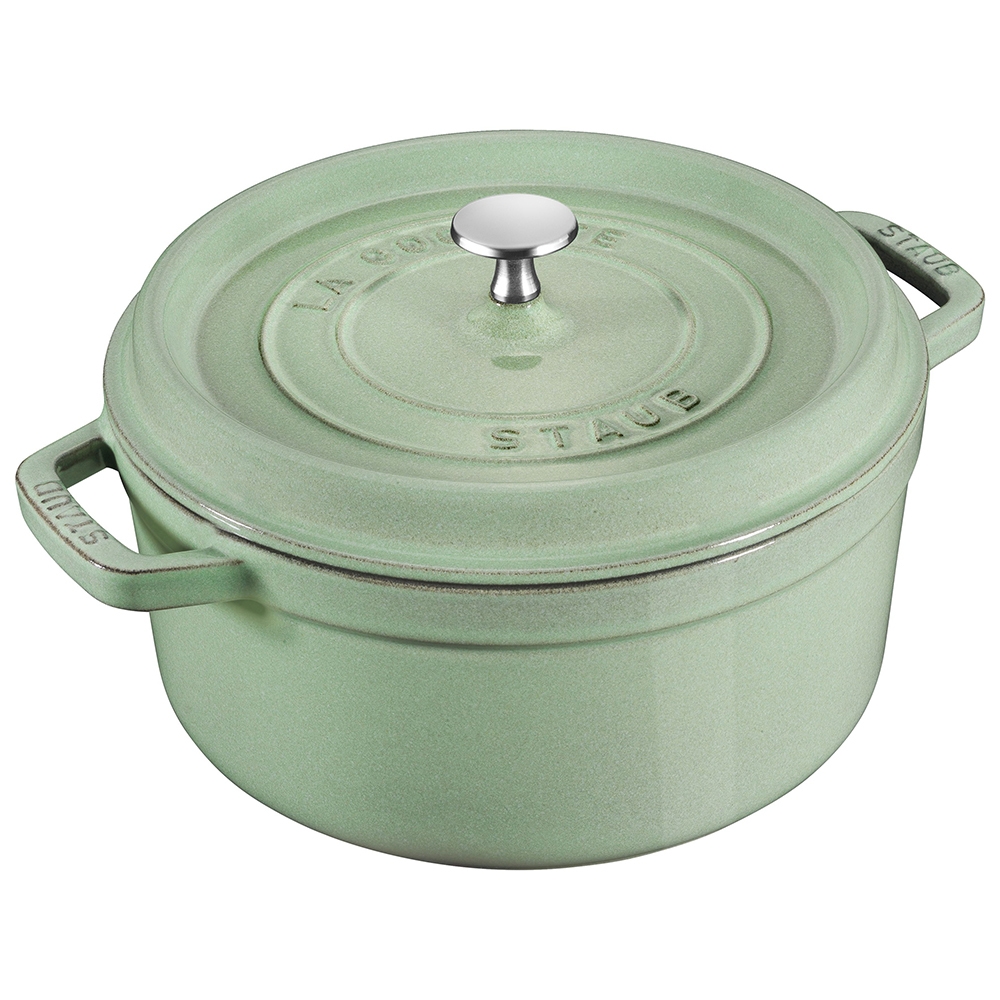 Staub 6.75 L Cast-Iron Round Cocotte (sage green) - TSC.ca