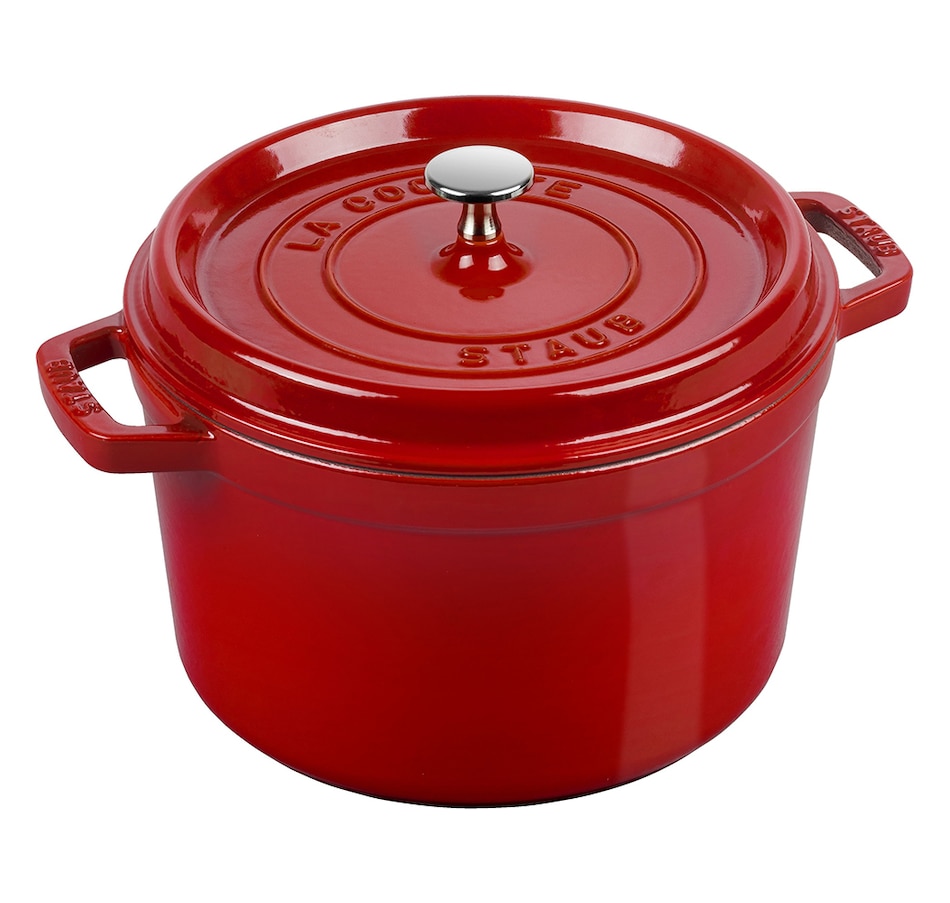 Image 716455.jpg, Product 716-455 / Price $249.99, Staub 4.75 L Cast-Iron Round Tall Cocotte (cherry red) from Staub on TSC.ca's Kitchen department