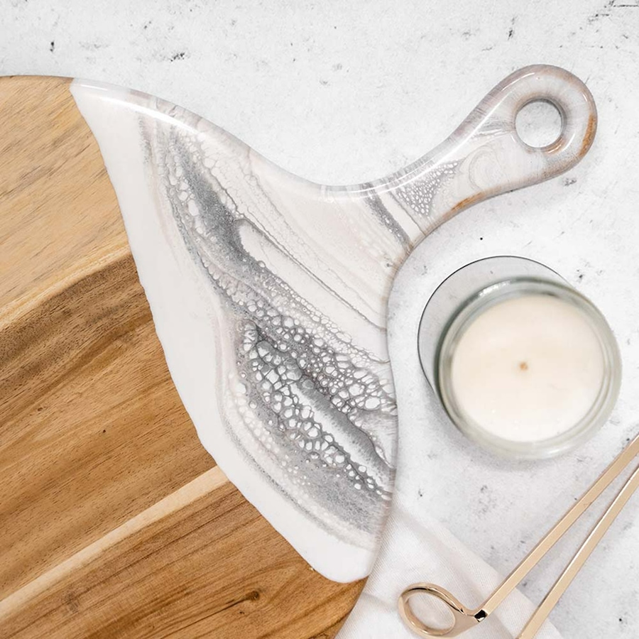 Image 716502_ALTMORE1.jpg, Product 716-502 / Price $99.88, Lynn & Liana Handmade 12" Acacia Cheese Paddle, Marble Design from Lynn & Liana on TSC.ca's Kitchen department