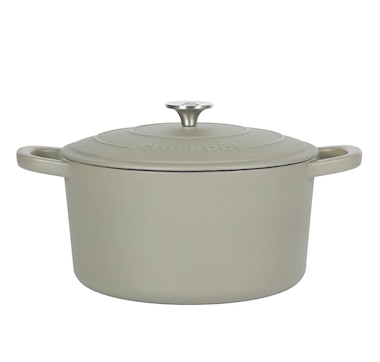 Crock-Pot Artisan 7-Quart Enameled Cast Iron Dutch Oven with Lid, Round