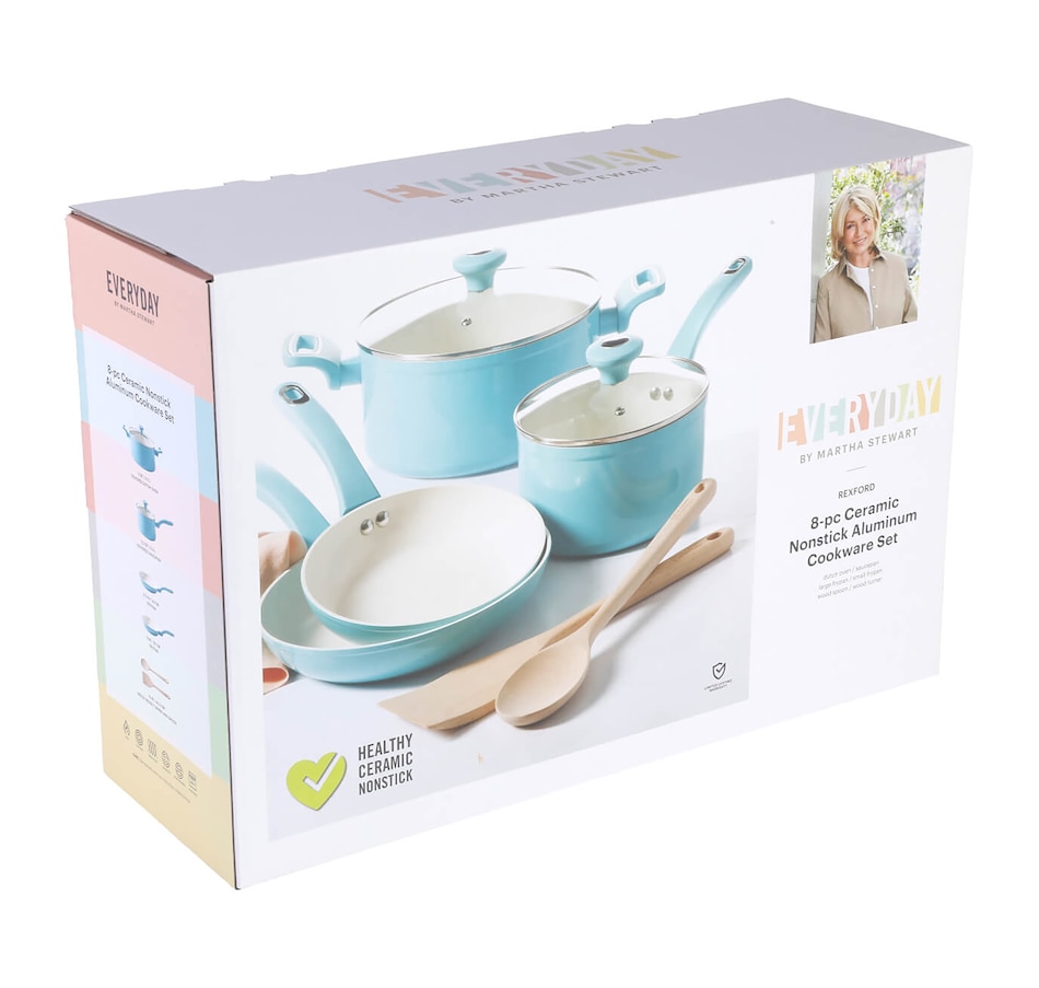 Image 716566_ALTMORE8.jpg, Product 716-566 / Price $149.99, Martha Stewart Everyday Rexford 8-Piece Aluminum Cookware Set with Kitchen Tools from Martha Stewart on TSC.ca's Kitchen department