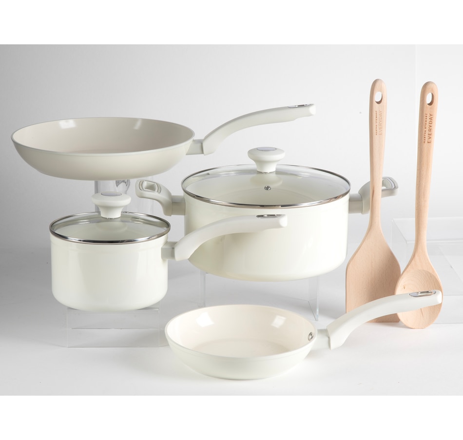 Image 716566_LIN.jpg, Product 716-566 / Price $149.99, Martha Stewart Everyday Rexford 8-Piece Aluminum Cookware Set with Kitchen Tools from Martha Stewart on TSC.ca's Kitchen department
