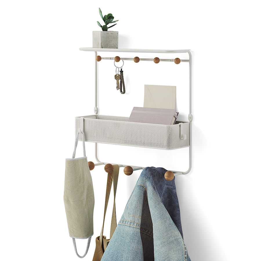 Image 716581_ALTMORE3.jpg, Product 716-581 / Price $50.00, Umbra Estique Shelf with Hooks (white) from Umbra on TSC.ca's Home & Garden department