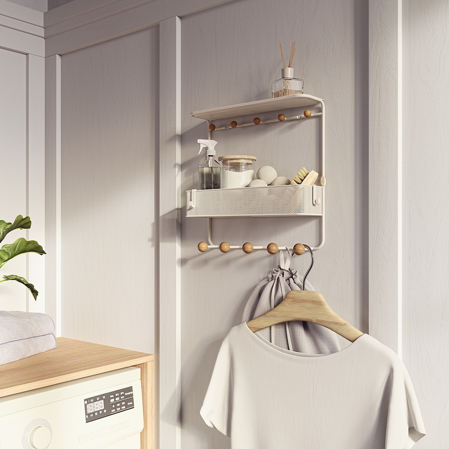 Image 716581_ALTMORE5.jpg, Product 716-581 / Price $50.00, Umbra Estique Shelf with Hooks (white) from Umbra on TSC.ca's Home & Garden department
