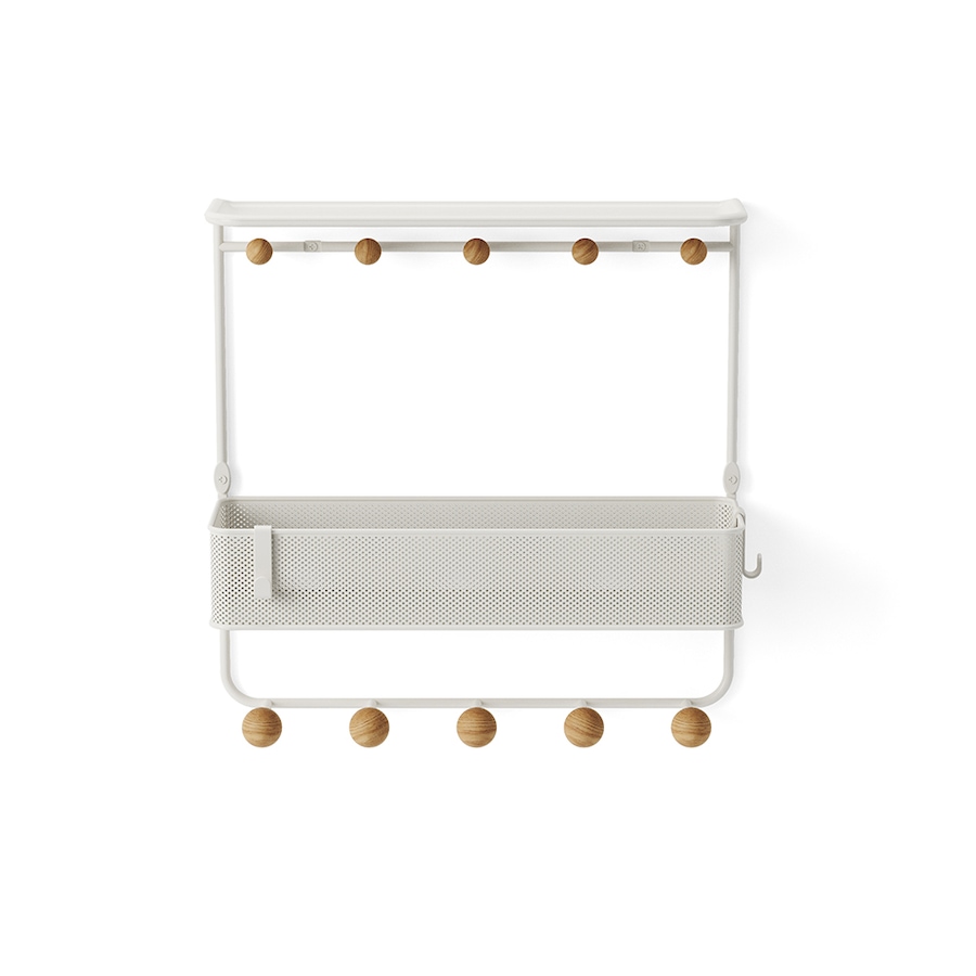 Image 716581_WHT.jpg, Product 716-581 / Price $50.00, Umbra Estique Shelf with Hooks (white) from Umbra on TSC.ca's Home & Garden department