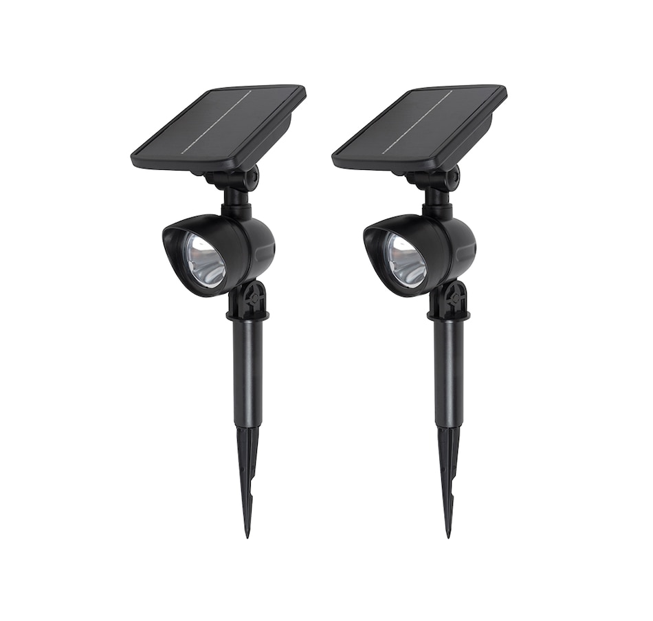 Image 716626.jpg, Product 716-626 / Price $44.99, Fusion Solar Black Plastic Spotlight (2-Pack) from Fusion/Moonrays on TSC.ca's Home & Garden department