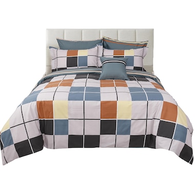 North Home Beaverly 100% Cotton Duvet Cover Set (Four Pieces)