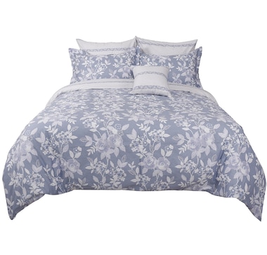 North Home Celestia 100% Cotton Duvet Cover Set (Four Pieces)