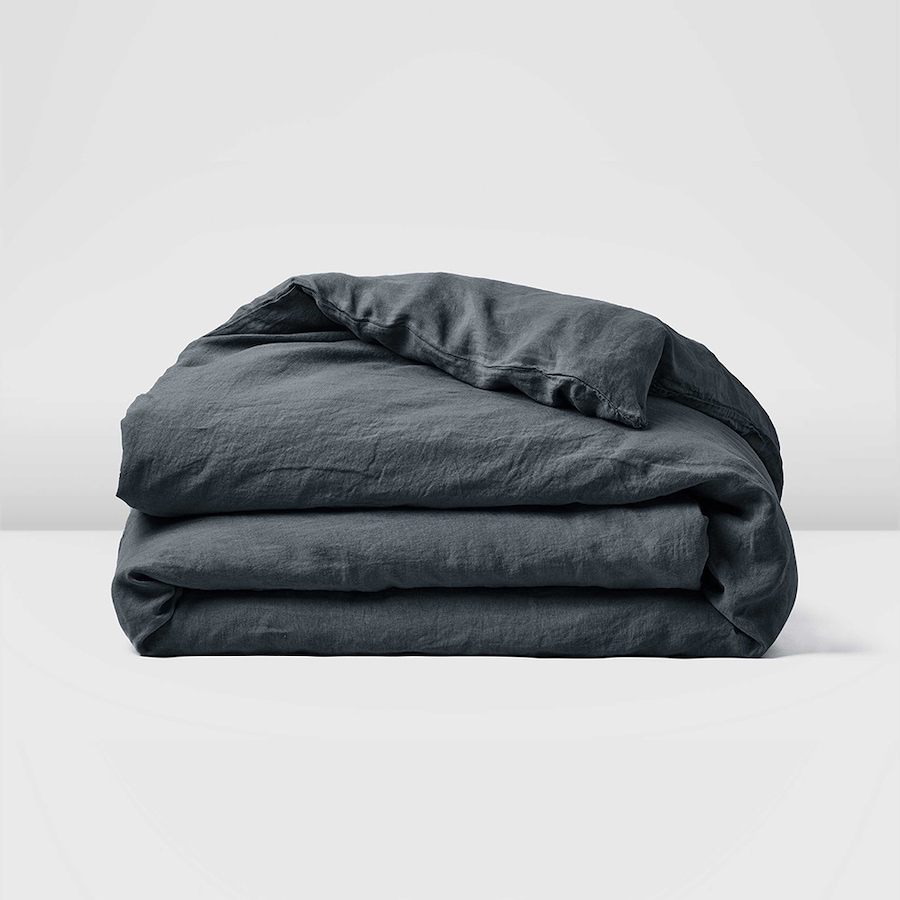 Image 716720_FTBLK.jpg, Product 716-720 / Price $270.00 - $300.00, Silk And Snow Flax Linen Duvet Cover from Silk & Snow on TSC.ca's Home & Garden department