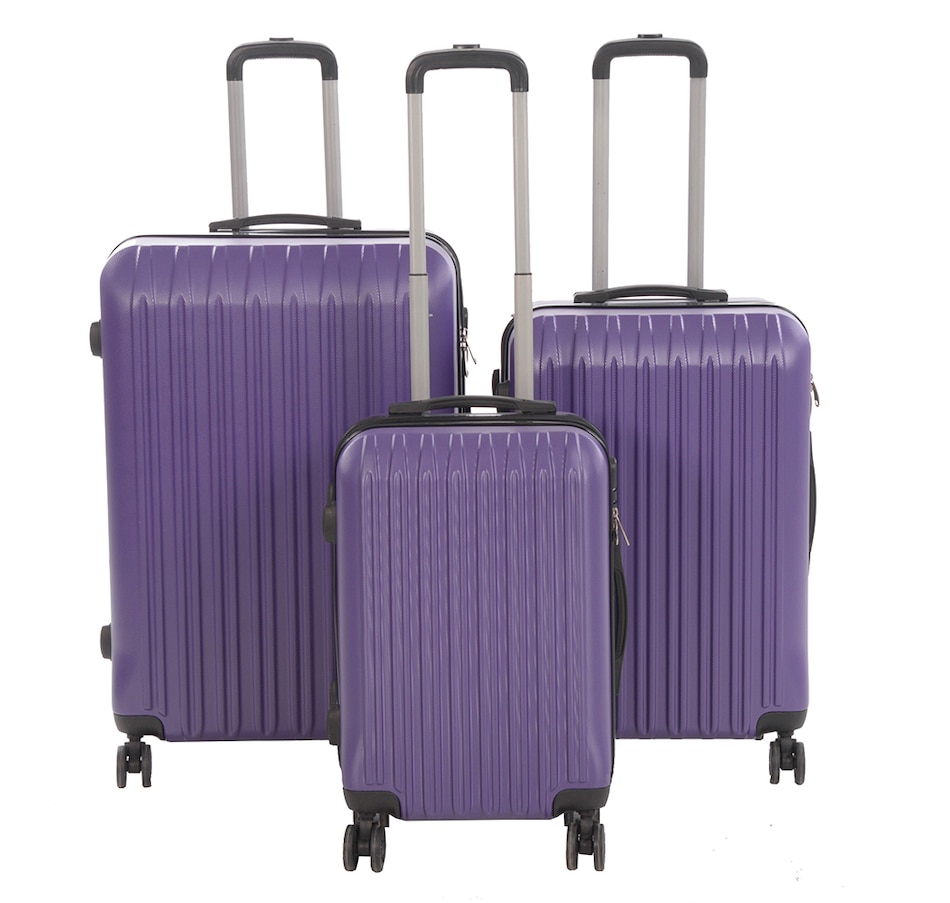 Image 716840_PUR.jpg, Product 716-840 / Price $346.99, Nicci Grove2 Hard Side Luggage Set (3-Piece) from Nicci Handbags on TSC.ca's Home & Garden department
