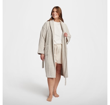 Silk and Snow Egyptian Cotton Terry Bath Robe
