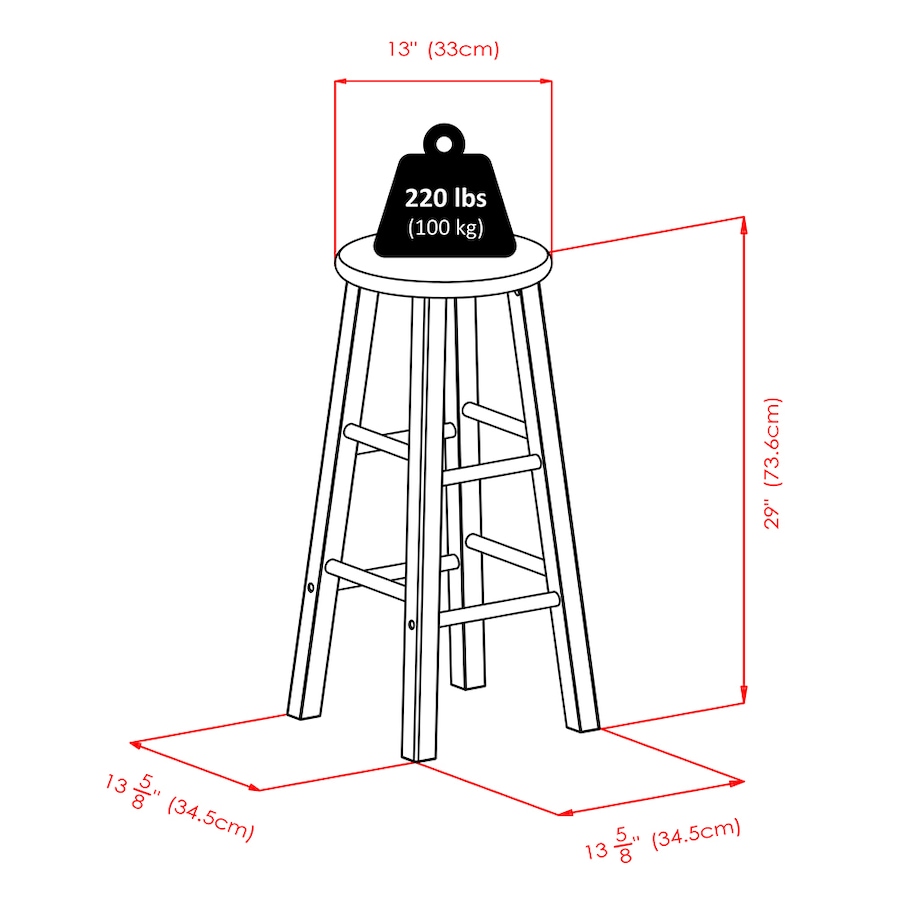 Image 716860_ALTMORE1.jpg, Product 716-860 / Price $104.99, Winsome Element Solid Wood Bar Stool Set (2-Piece) from Winsome on TSC.ca's Home & Garden department